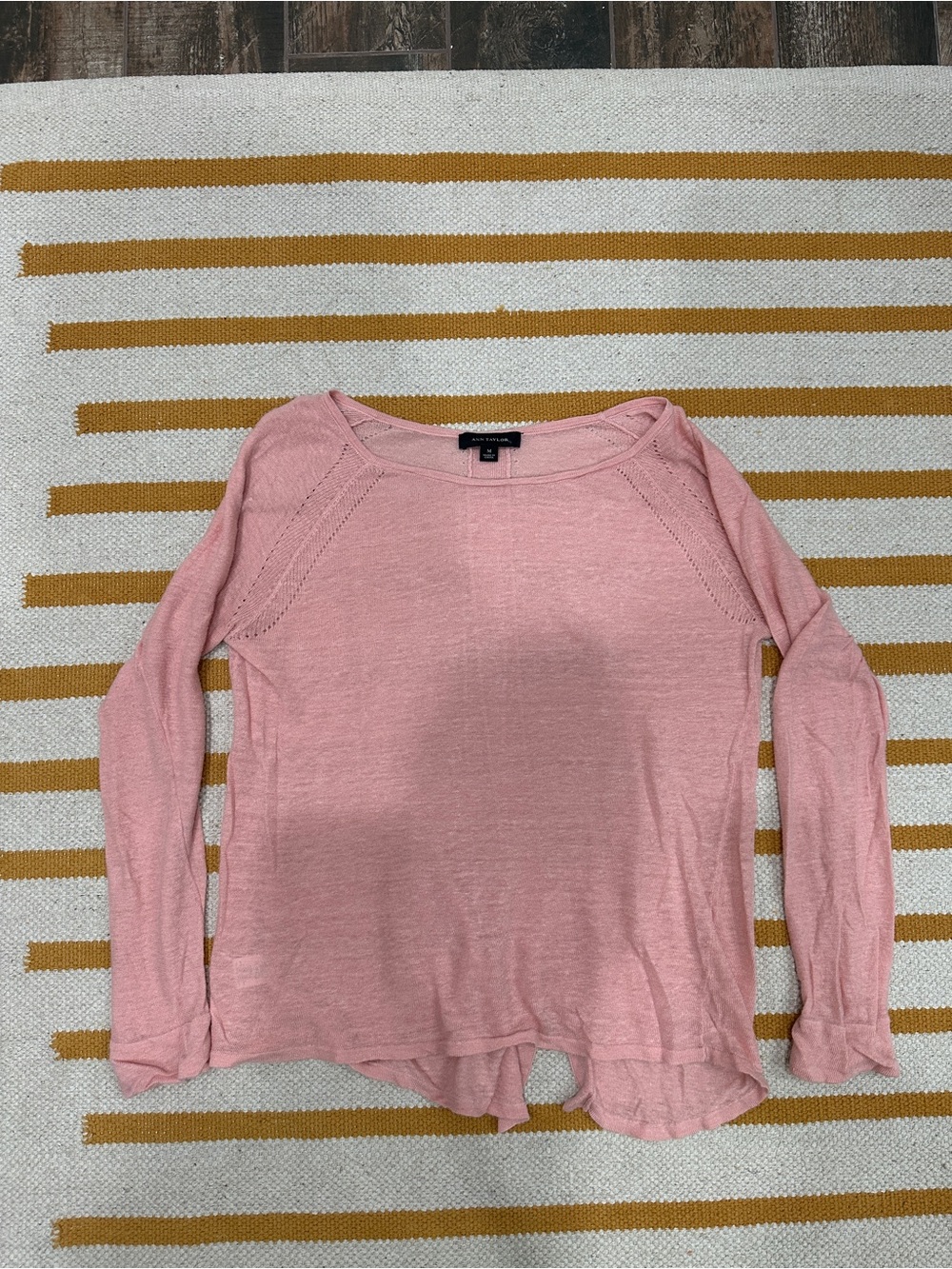Ann Taylor Pink Semi-Sheer Top